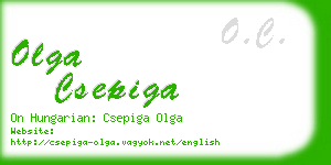 olga csepiga business card